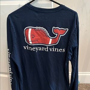 Vineyard Vines Blue Long Sleeve Football Shirt